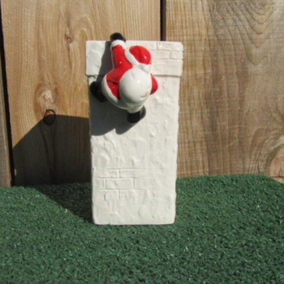 Vintage Santa Claus Ceramic Chimney Vase/Planter By Fitz & Floyd - Picture 2 of 8